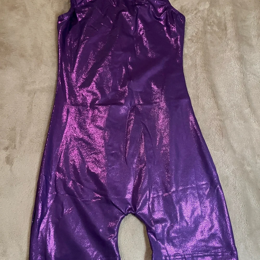 NWT Gymnastics Leotards For Girls Size 5-6 Year Old Color Purple Brozing